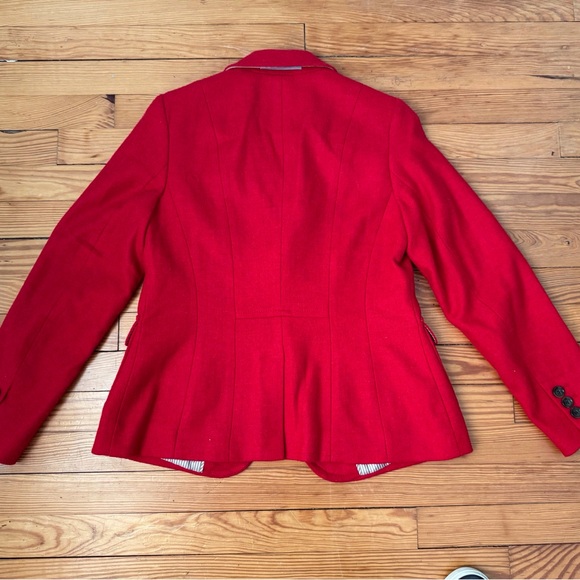 Talbots Bright Red Wool-Blend Notch Lapel Blazer - Picture 10 of 11